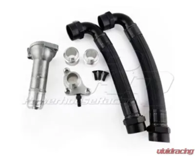 Powerhouse Racing Race Radiator Hose Kit 20AN Stainless Hose Toyota Supra Non-Turbo | Lexus SC300 1992-2000 - PHR 01010623.BKB